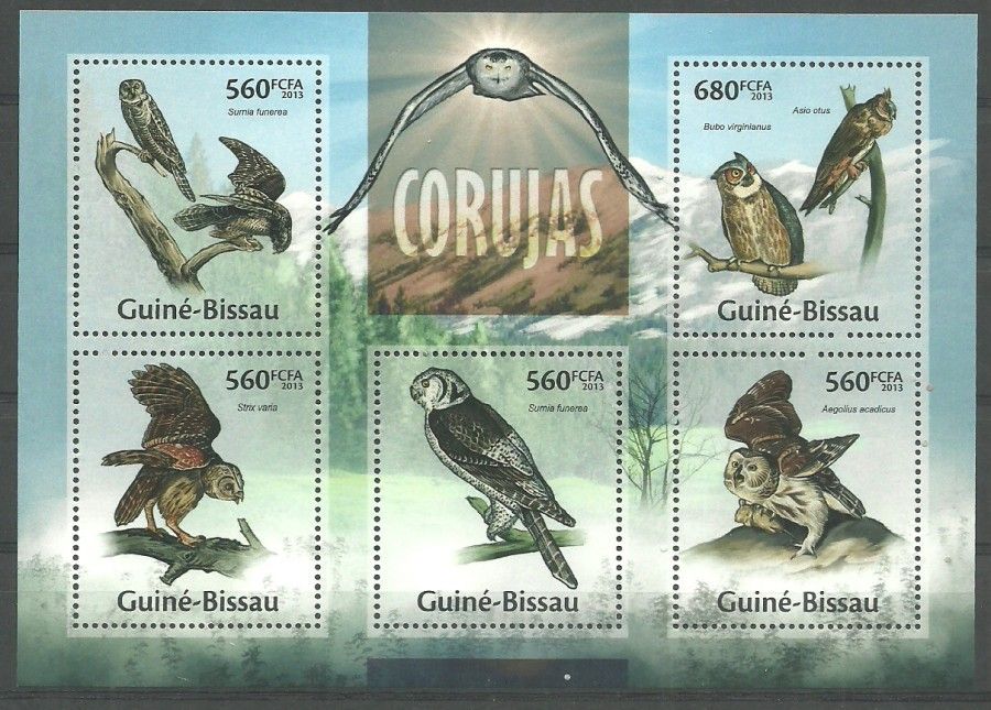 Znaczek Gwinea Bissau 2013 Mi ark 6682-6686 Czyste **