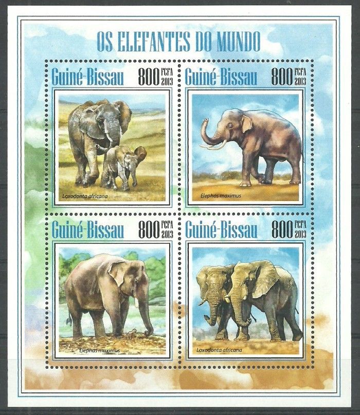 Znaczek Gwinea Bissau 2013 Mi ark 7021-7024 Czyste **