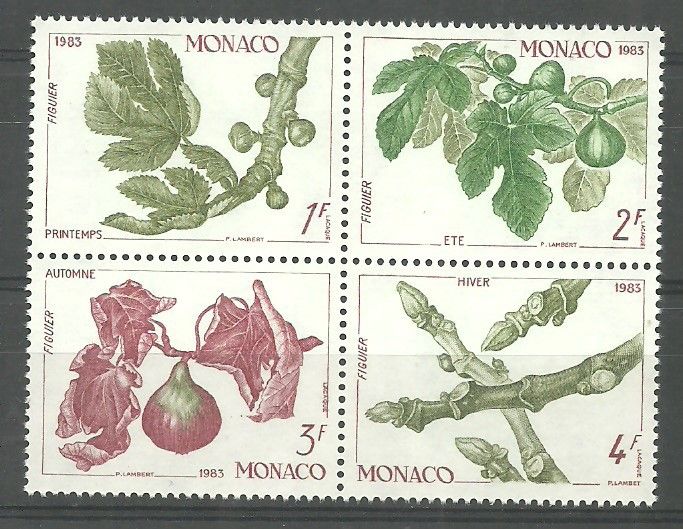 Znaczek Monako 1983 Mi 1597-1600 Czyste **
