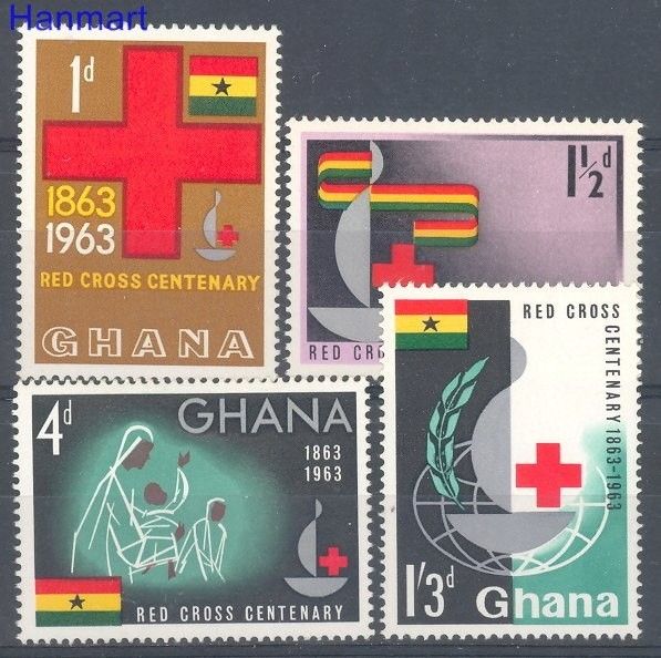 Znaczek Ghana 1963 Mi 145-148 Czyste **