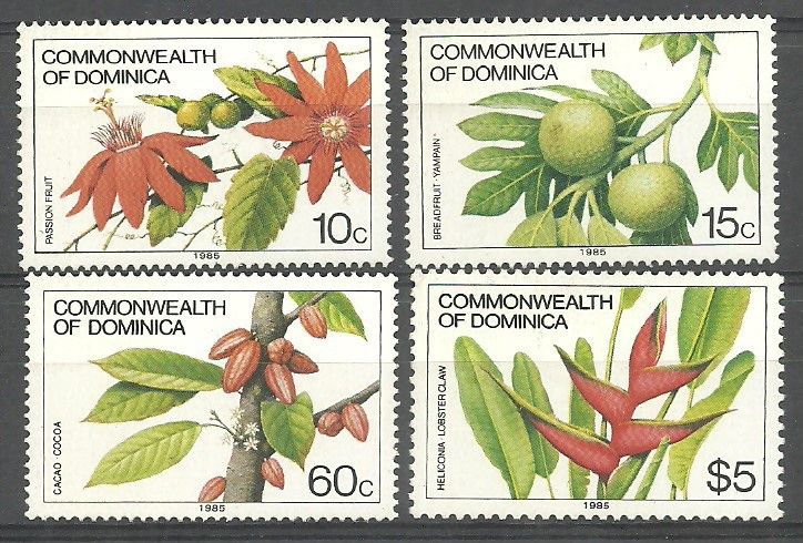 Znaczek Dominika 1985 Mi 735-736+742+746III Czyste **