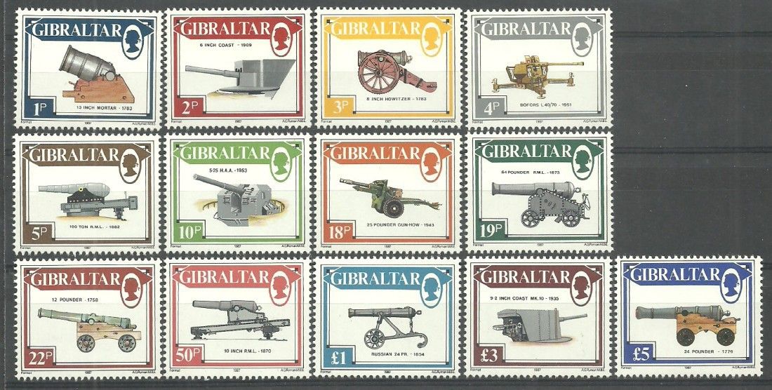 Znaczek Gibraltar 1987 Mi 525-537 Czyste **