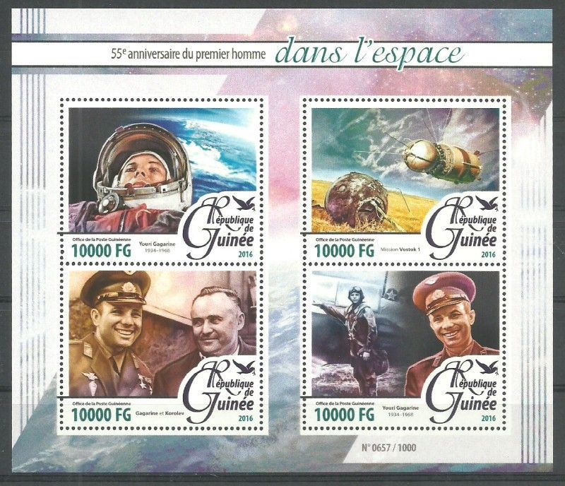 Znaczek Gwinea 2016 Mi ark 11608-11611 Czyste **