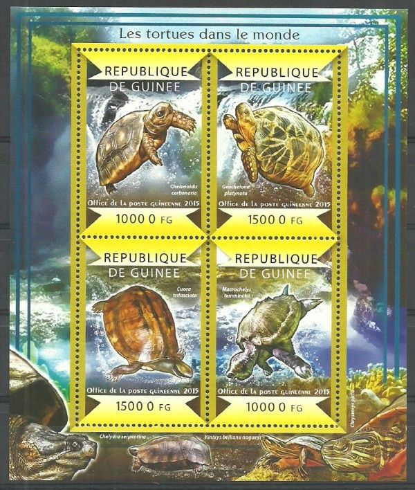Znaczek Gwinea 2015 Mi ark 10927-10930 Czyste **