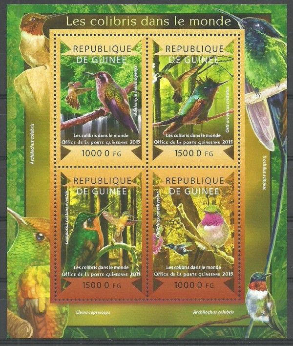 Znaczek Gwinea 2015 Mi ark 10932-10935 Czyste **