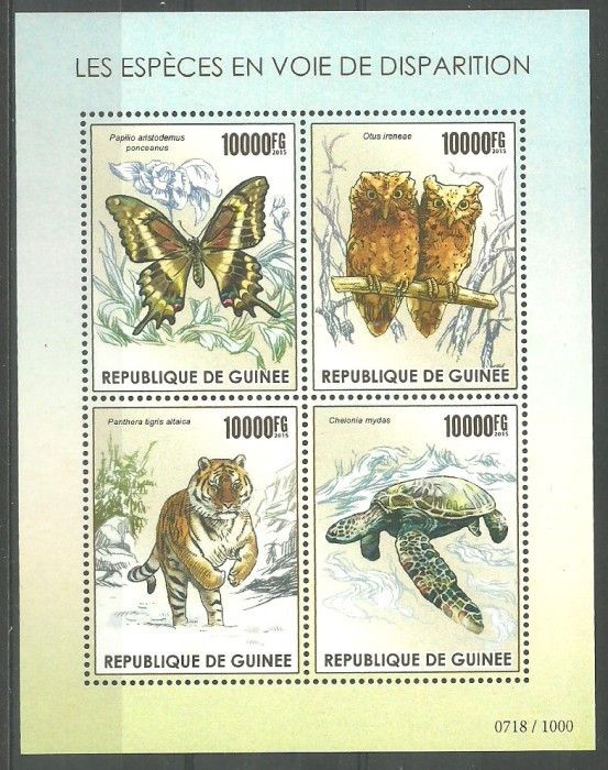 Znaczek Gwinea 2015 Mi ark 11288-11291 Czyste **
