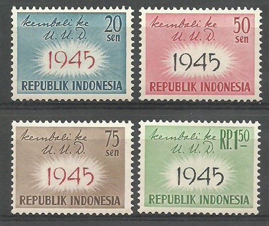 Znaczek Indonezja 1961 Mi 249-252 Czyste **