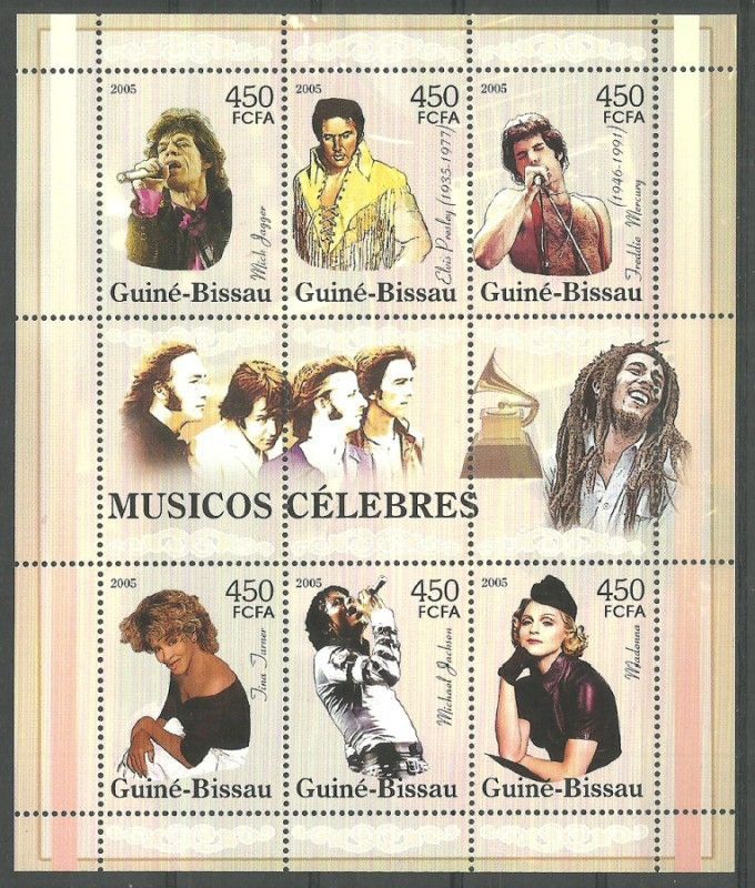 Znaczek Gwinea Bissau 2005 Mi ark 3134-3139 Czyste **