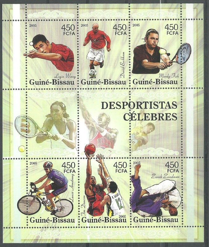 Znaczek Gwinea Bissau 2005 Mi ark 3140-3145 Czyste **