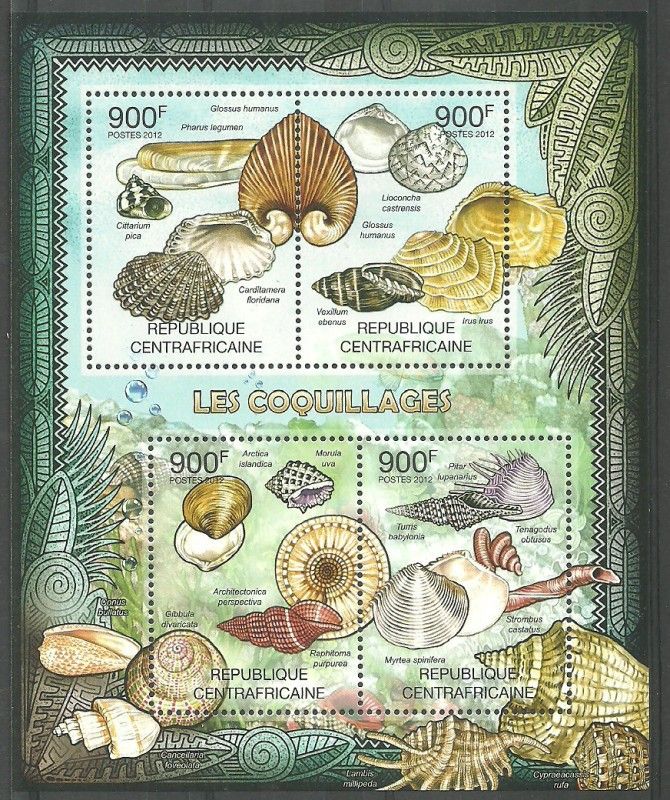Znaczek Republika Środkowoafrykańska 2012 Mi ark 3647-3650 Czyste **