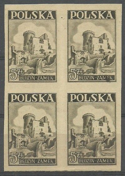 Znaczek Polska 1946 Mi 441Ba Fi 408a Czyste **