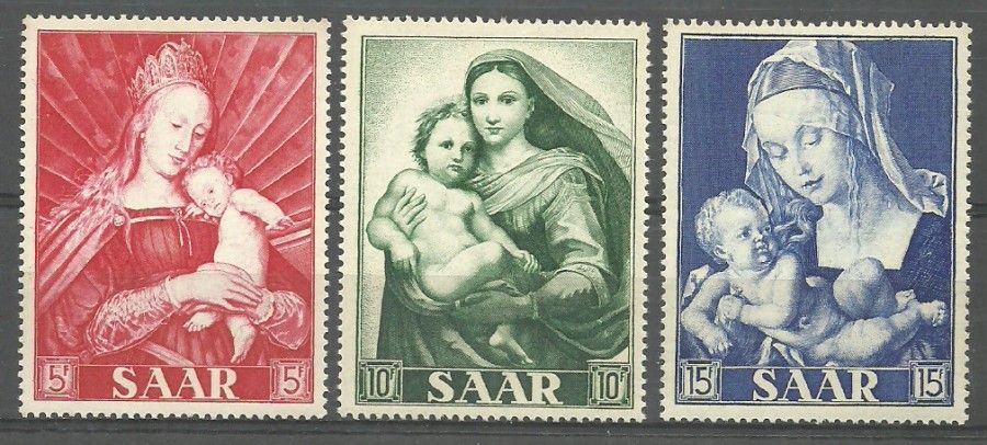 Znaczek Saara 1954 Mi 351-353 Czyste **