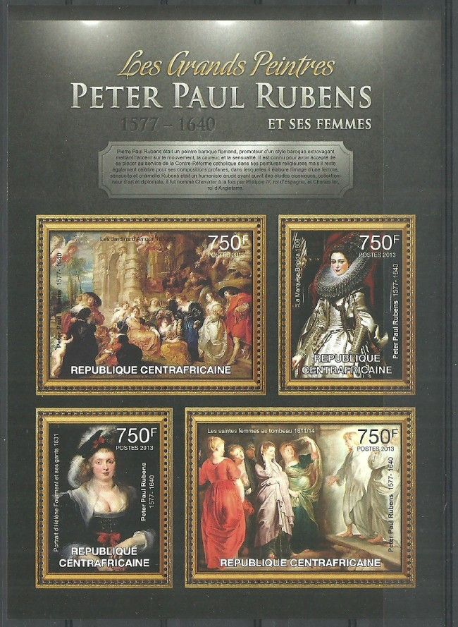 Znaczek Republika Środkowoafrykańska 2013 Mi ark 3877-3880 Czyste **