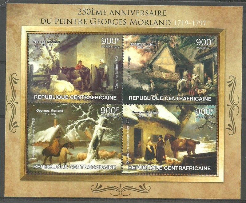 Znaczek Republika Środkowoafrykańska 2013 Mi ark 4052-4055 Czyste **