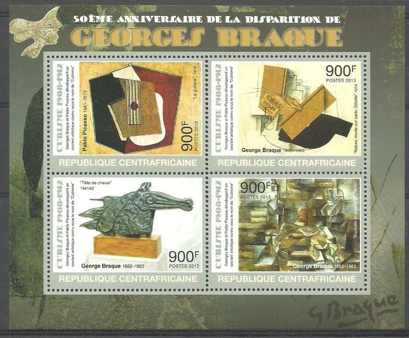 Znaczek Republika Środkowoafrykańska 2013 Mi ark 4107-4110 Czyste **