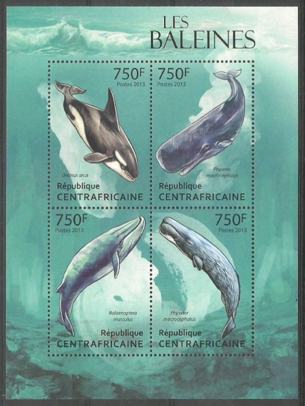 Znaczek Republika Środkowoafrykańska 2013 Mi ark 4131-4134 Czyste **