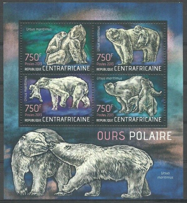 Znaczek Republika Środkowoafrykańska 2013 Mi ark 4395-4398 Czyste **