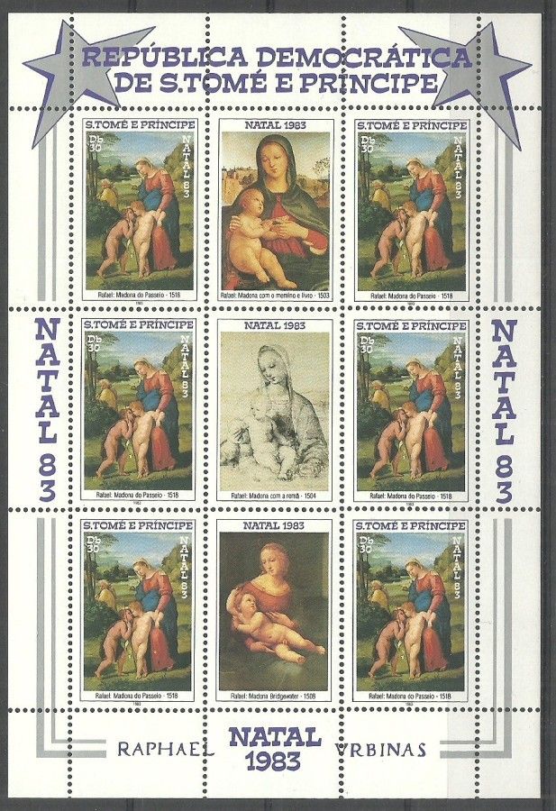 Znaczek Wyspy Św. Tomasza i Książęca 1983 Mi ark 851 Czyste **