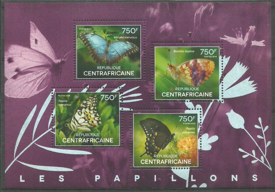 Znaczek Republika Środkowoafrykańska 2014 Mi ark 4990-4993 Czyste **