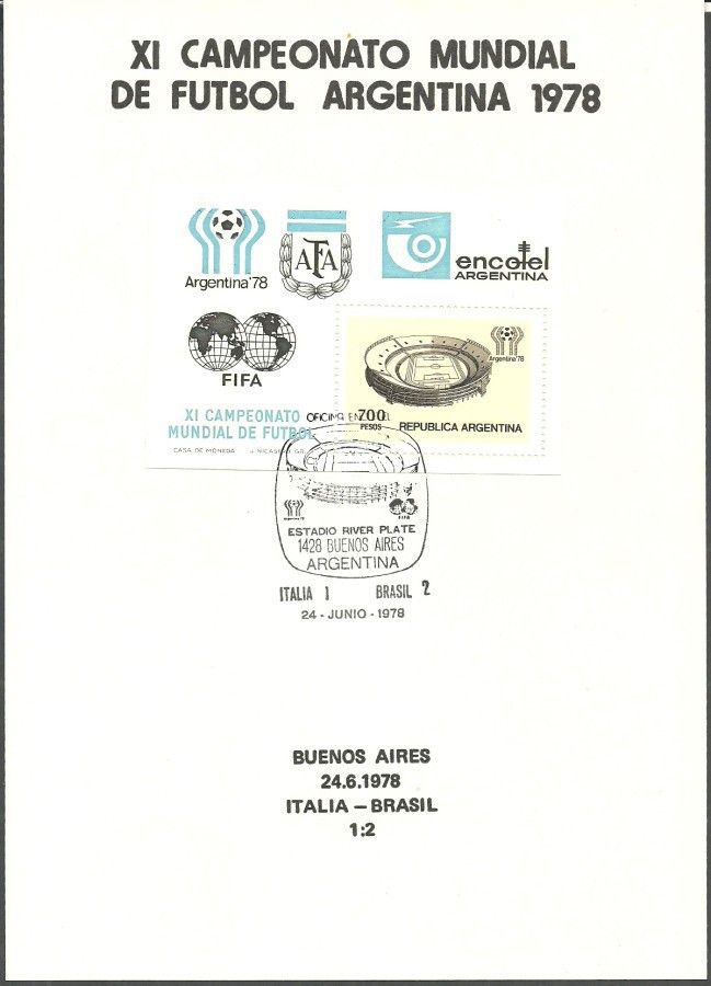 Znaczek Argentyna 1978 Mi bl 20 Stemplowane