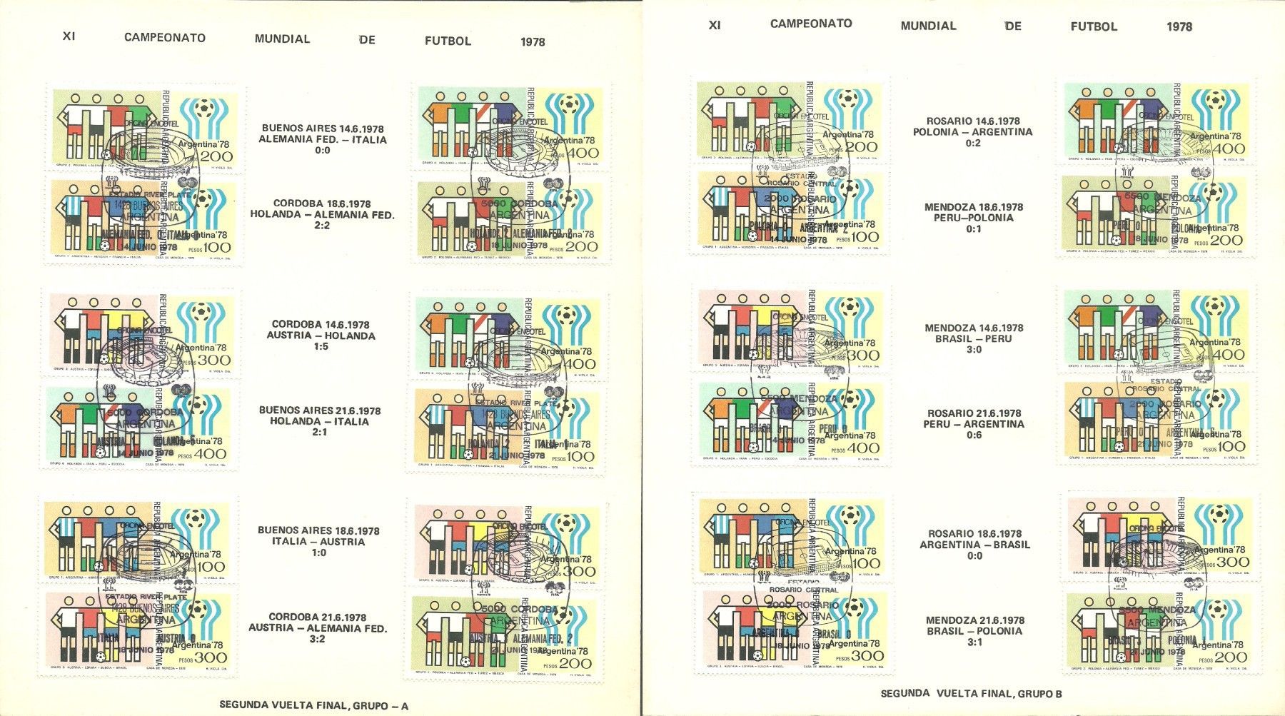 Znaczek Argentyna 1978 Mi 1340-1343 Stemplowane