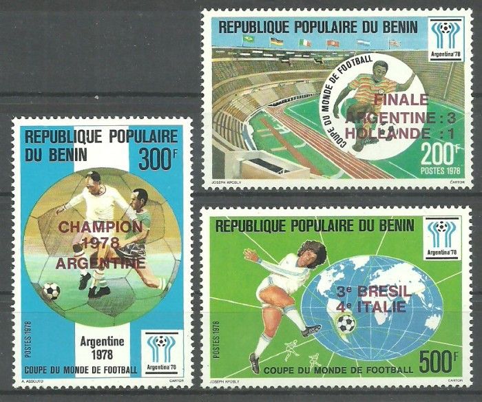 Znaczek Benin 1978 Mi 138-140 Czyste **