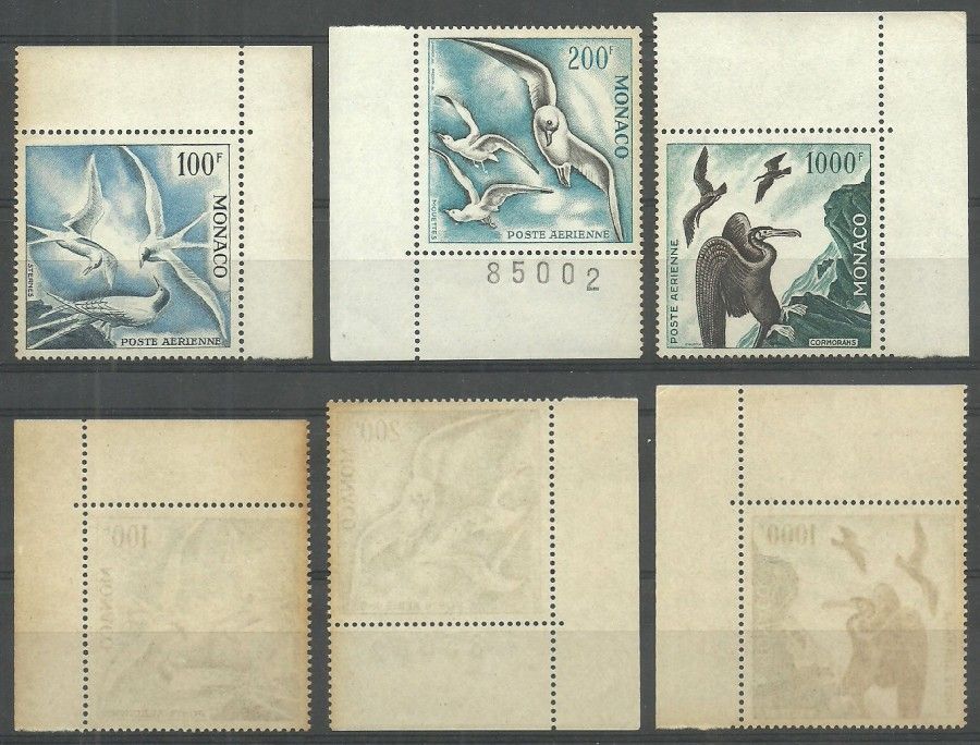 Znaczek Monako 1955 Mi 502-503+505B Czyste **