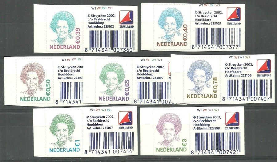 Znaczek Holandia 2002 Mi 1960-1967 Czyste **