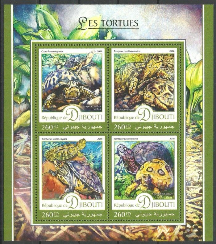 Znaczek Dżibuti 2016 Mi ark 1124-1127 Czyste **