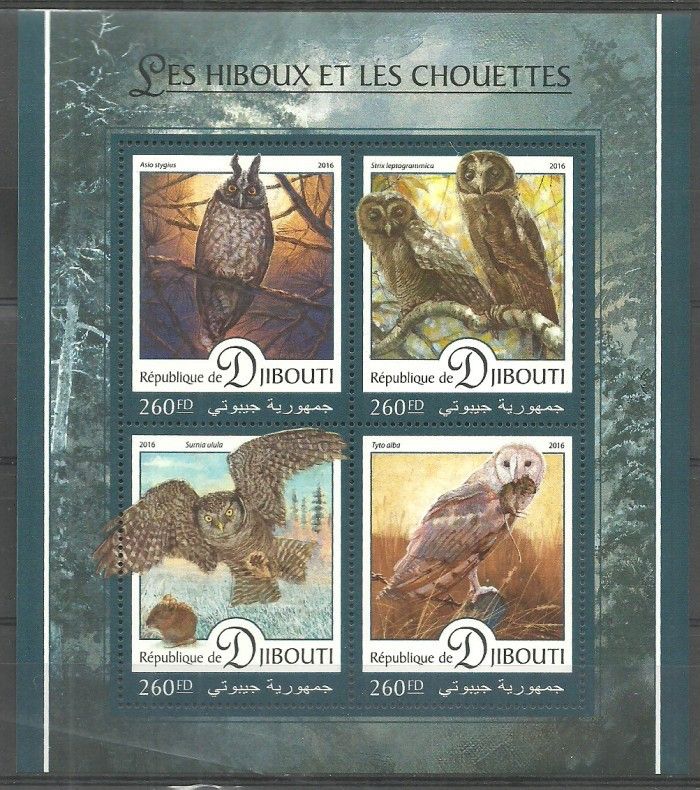 Znaczek Dżibuti 2016 Mi ark 1129-1132 Czyste **