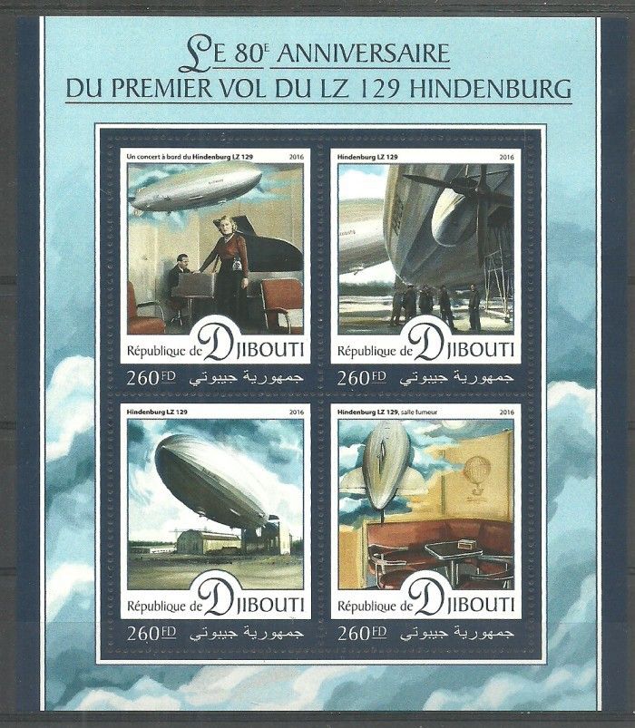 Znaczek Dżibuti 2016 Mi ark 1179-1182 Czyste **