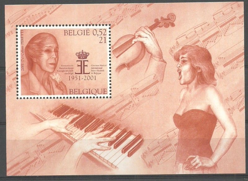 Znaczek Belgia 2001 Mi bl 80 Czyste **