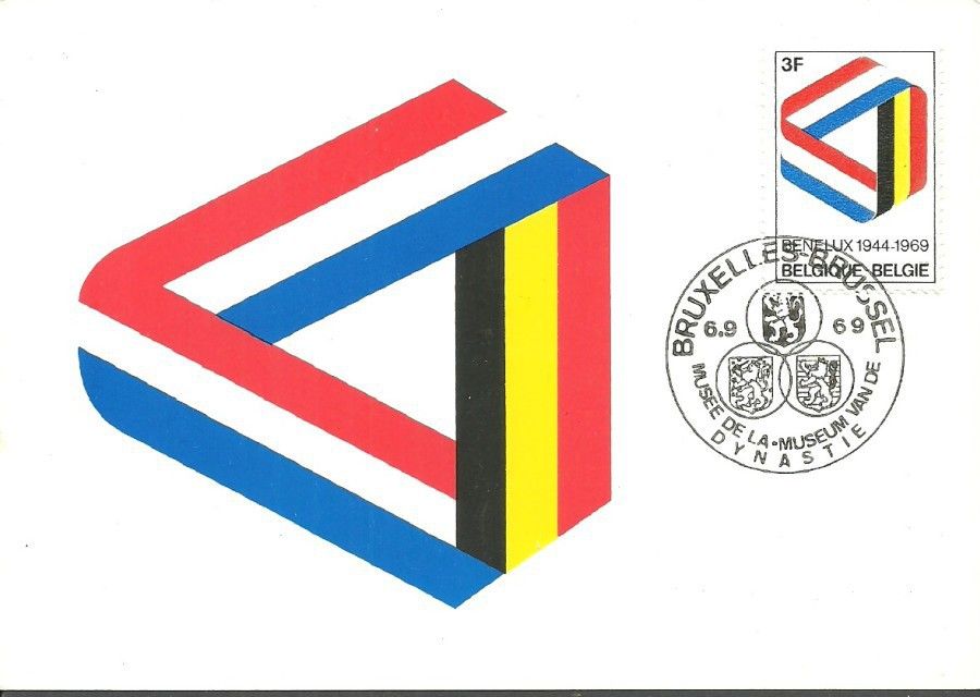 Znaczek Belgia 1969 Mi 1557 Karta Max