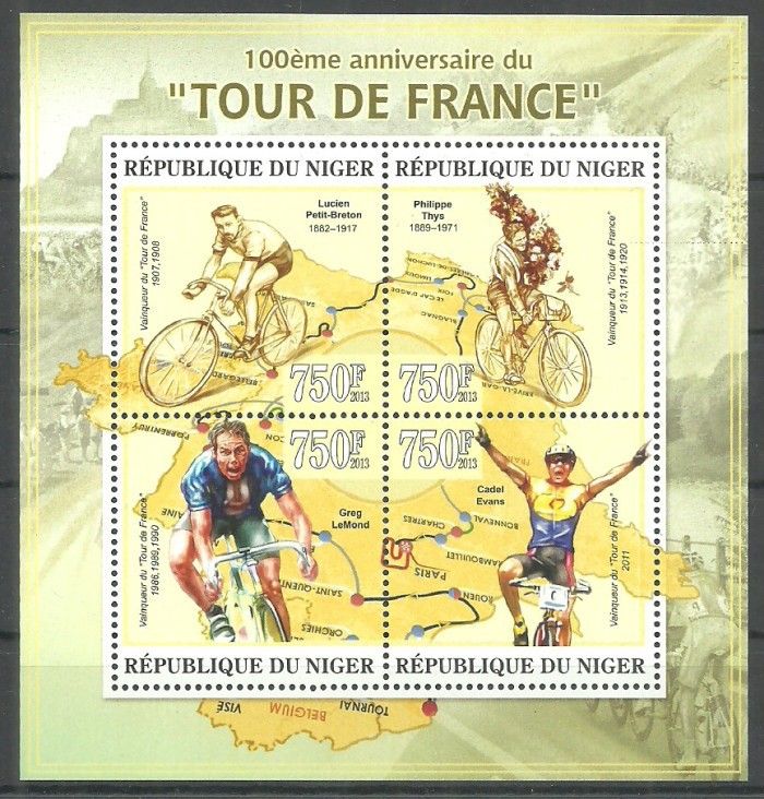 Znaczek Niger 2013 Mi ark 2207-2210 Czyste **