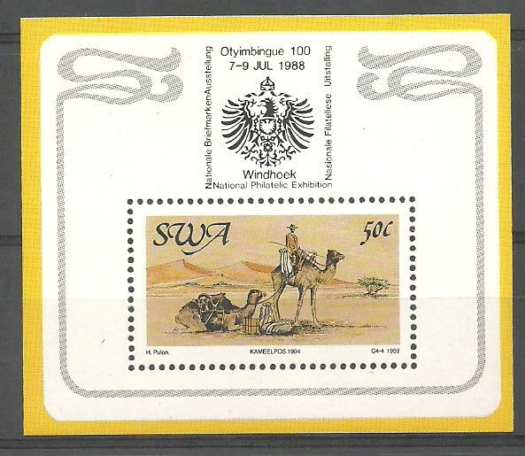 Znaczek Afryka Południowo-Zachodnia 1988 Mi bl 9 Czyste **