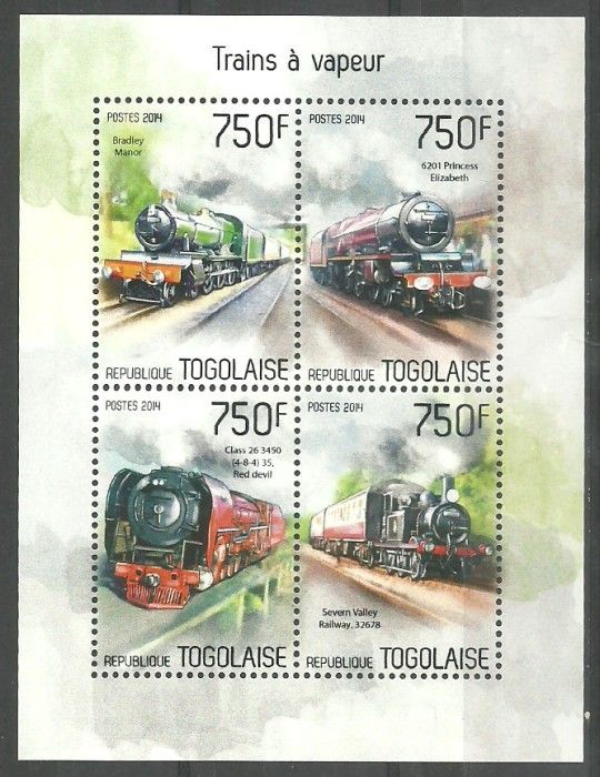 Znaczek Togo 2014 Mi ark 5707-5710 Czyste **