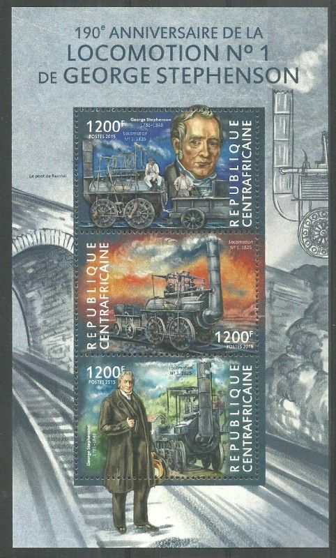 Znaczek Republika Środkowoafrykańska 2015 Mi ark 5296-5298 Czyste **