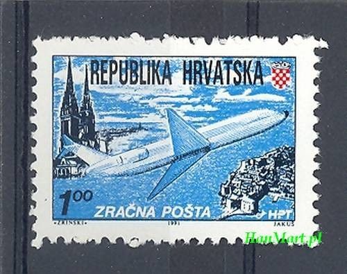 Znaczek Chorwacja 1991 Mi 179A Czyste **