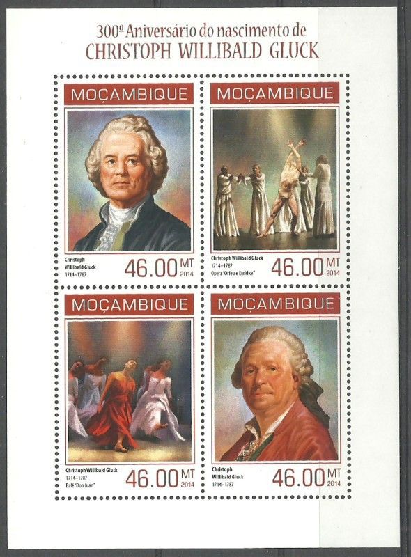 Znaczek Mozambik 2014 Mi ark 7090-7093 Czyste **