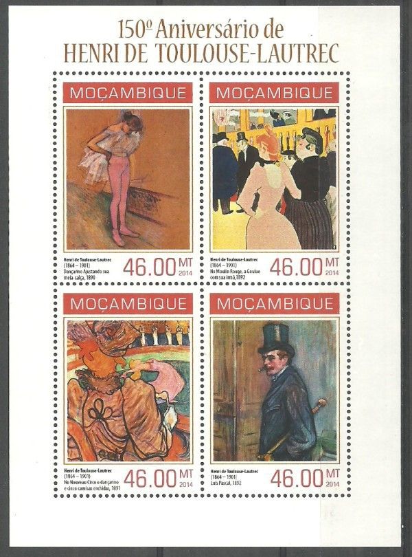 Znaczek Mozambik 2014 Mi ark 7110-7113 Czyste **