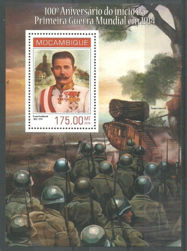 Znaczek Mozambik 2014 Mi bl 865 Czyste **