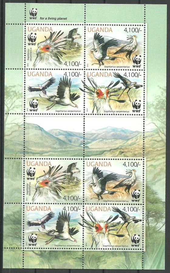 Znaczek Uganda 2012 Mi ark 3000-3003II Czyste **