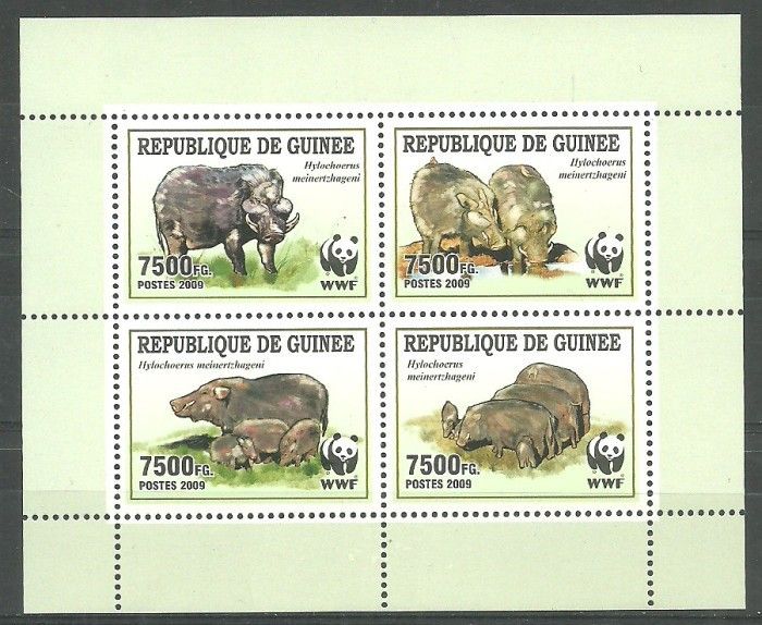 Znaczek Gwinea 2009 Mi ark 6714-6717I Czyste **
