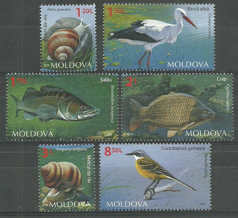 Znaczek Mołdawia 2014 Mi 883-888 Czyste **