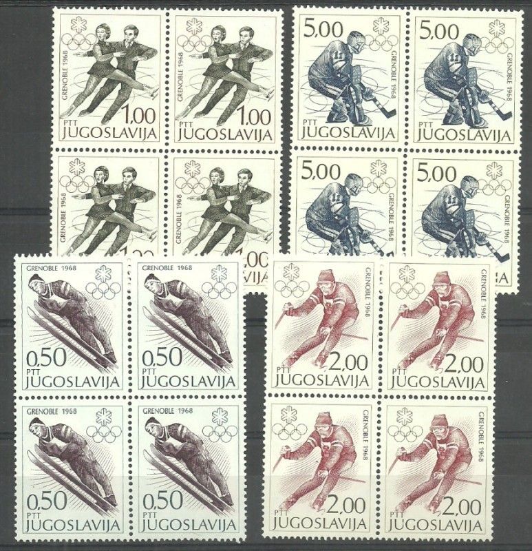 Znaczek Jugosławia 1968 Mi 1262-1265 Czyste **