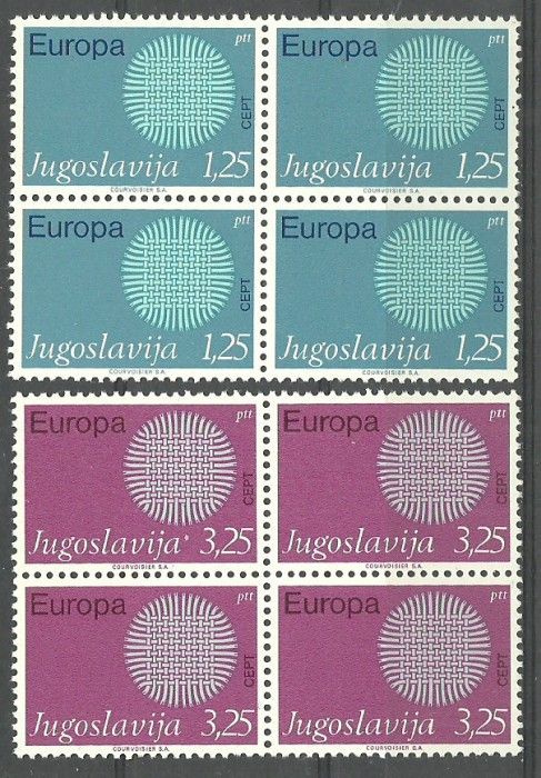 Jugosławia 1970 Mi 1379-1380 Czyste **