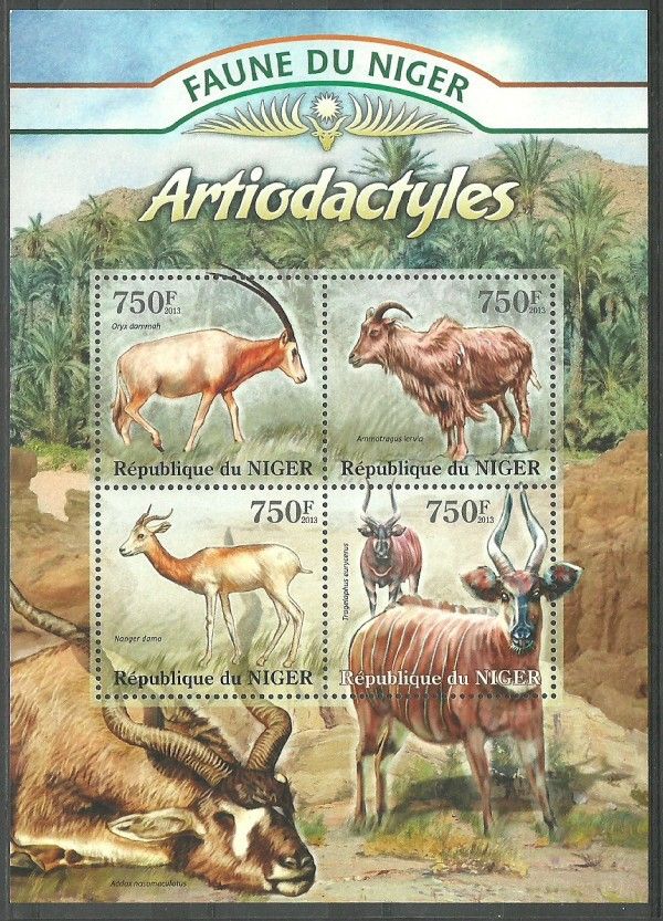 Znaczek Niger 2013 Mi ark 2085-2088 Czyste **