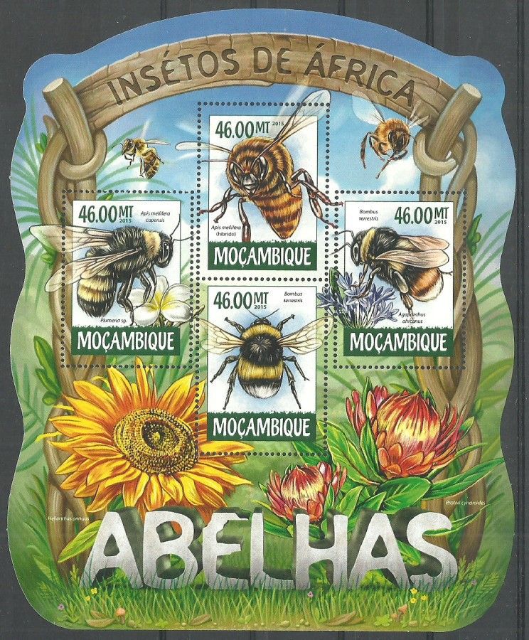 Znaczek Mozambik 2015 Mi ark 7849-7852 Czyste **