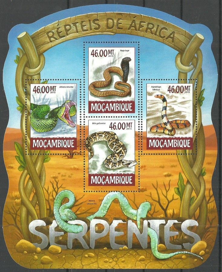 Znaczek Mozambik 2015 Mi ark 7889-7892 Czyste **