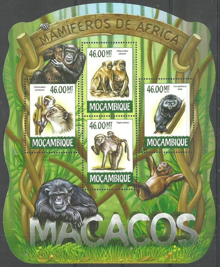 Znaczek Mozambik 2015 Mi ark 7979-7982 Czyste **